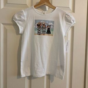 Janie and Jack White Tee with Stylish Graphic